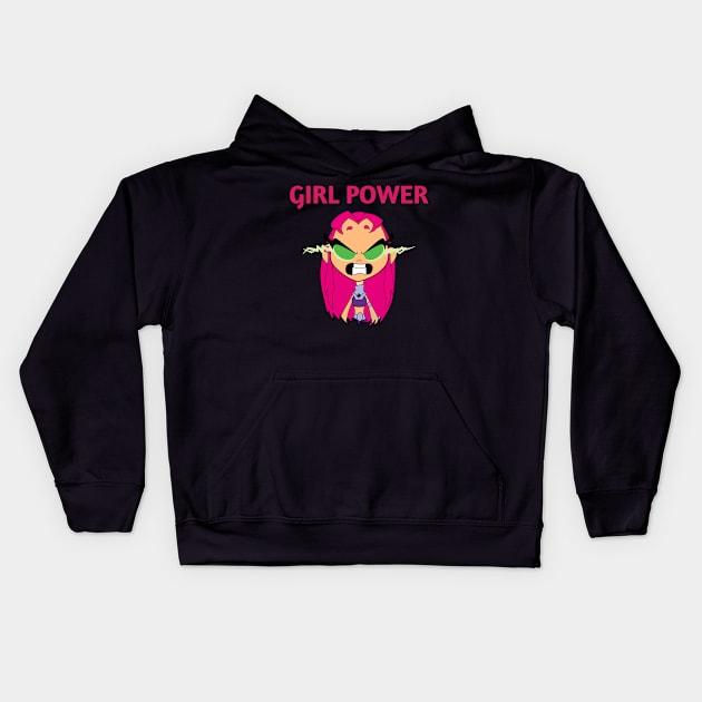 GIRL POWER Kids Hoodie by Vectraphix